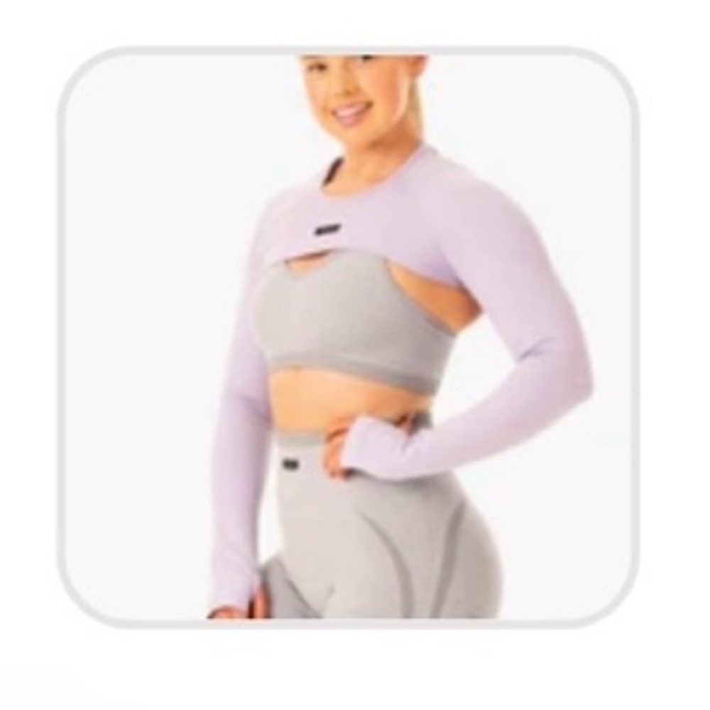 RYDERWEAR Excel Seamless Super Crop in Lavender